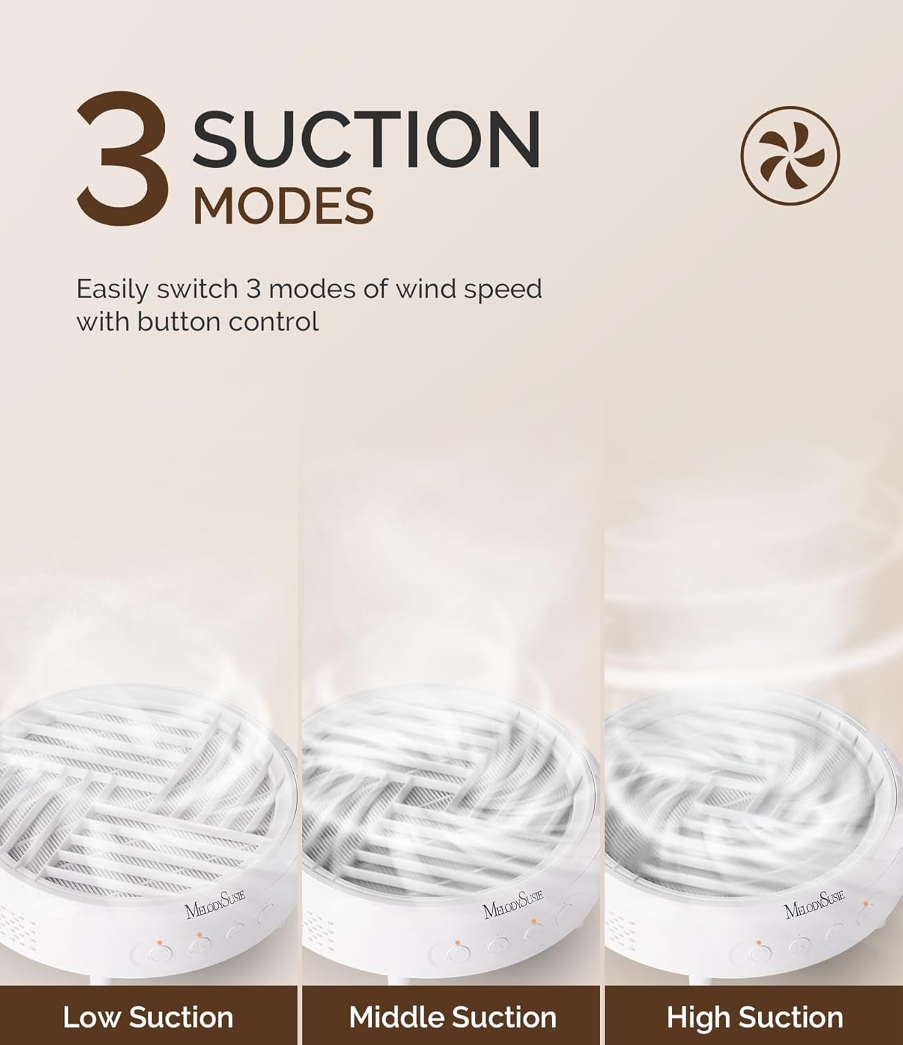 MelodySusie HPro Nail Dust Collector,Compact Vacuum Fan with Reusable Filter, Powerful Dust Suction Machine for Acrylic Nail Polishing, Salon & Home