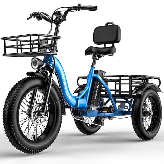 CBVELO Electric Bicycle for Adults,Three Wheels E-bike,48V20.8Ah Removable Battery ,20inch with Basket City Commenter