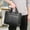 Black#2, variant on 15.6-Inch Laptop Shoulder Bag - Water-Repellent PU Fabric, Lightweight Business Casual Bag for Men & Women, Fits 15.6" Laptop,Tablet, Black,Brown, 13.78x10.24x2.8in
