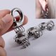thumbnail image 3 of 1 Piece Skull 316L Surgical Steel Captive Bead Ring/Nipple Ring/Circular Barbell - 16g or 14g Body Jewelry, 3 of 4
