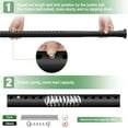 thumbnail image 3 of Tension Curtain Rod,63-123 Inch Heavy Duty Shower Curtain Rods Spring Tension No Drill - Adjustable Shower Rod Non-Slip,Tension Rod for Windows Room Divider Balcony Outdoor Patio,Matte Black, 3 of 9