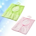 thumbnail image 4 of Bolsa de malla de almacenamiento multipropósito colgante de 2 piezas con organizador de armario de recolección de ropa de colgilla para el baño para baño de cocina (color aleatorio), 4 of 4