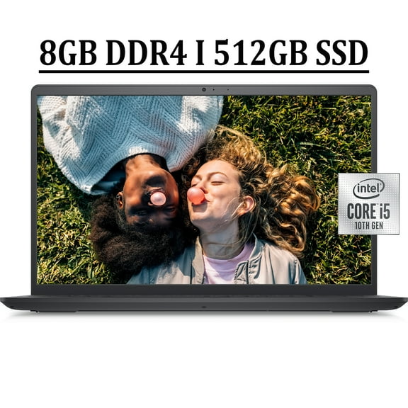 Dell Inspiron 15 3000 3511 Business Laptop 15.6" FHD WVA Display 10th Gen Intel Quad-Core i5-1035G1 Processor 8GB DDR4 512GB SSD Intel UHD Graphics HDMI Webcam Win11 Black