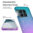 thumbnail image 3 of OnePlus 10T Case, Rosebono Hybrid Glitter Sparkle Transparent Colorful Gradient TPU Skin Cover 360 Protection Case For OnePlus 10T (Teal/Purple), 3 of 4