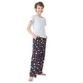 thumbnail image 4 of FORMRS Kids Pajama Pants with Pockets Size 13-14Y Boys Lounge Sleep Bottoms, Red Starry Pattern, 4 of 8