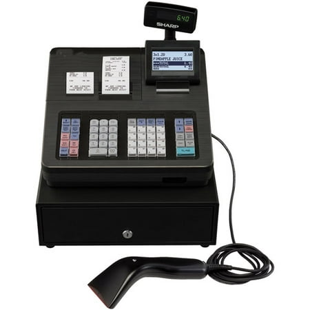 Sharp Series Leather - Sharp XE Series Cash Register w/Scanner, Thermal Printer, 7000 Lookup, 40 Clerks, LCD