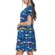 thumbnail image 2 of Disketp Submarines And Whales para Vestido de Manga Corta para Mujeres, Vestidos de Verano para Mujeres, Casual y Holgado para la Playa, 2 of 6