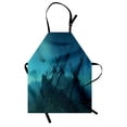 thumbnail image 1 of Nautical Apron Dolphins Ruined Wreckage Underwater Sunken Ship Mystery Treasure, Unisex Kitchen Bib Apron with Adjustable Neck for Cooking Baking Gardening, Slate Blue Pale Blue Teal, by Ambesonne, 1 of 3