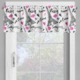 thumbnail image 2 of Ambesonne Paris Valance Pack of 2, Pink Kiss Eiffel Love, 54"X18", White Black Pink, 2 of 5