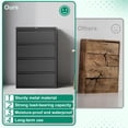 thumbnail image 3 of Silkight 4 Drawer Lateral File Cabinets with Lock, Metal Filing Cabinet for Home Office, Wide Steel Storage Cabinet Commercial Drawer Cabinets for Legal/Letter/A4 Size Files Assembly Required, 3 of 9