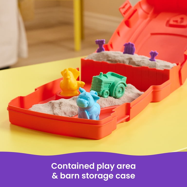 Kinetic Sand Sandy Farm Set with Tools & Case photo 5