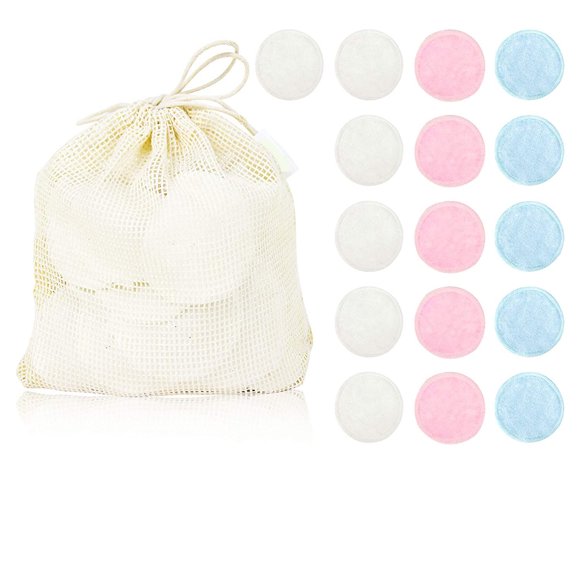 Cotton Rounds Reusable - Reusable Bamboo Makeup Remover Pads For All Skin - Bamboo Cotton Cloth For Removing Makeup - Reusable Facial Pads Cotton Rounds