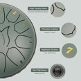 JYTMUS Steel Tongue Drum 11 Notes 6 Inches Steel Drum with Drum Bag