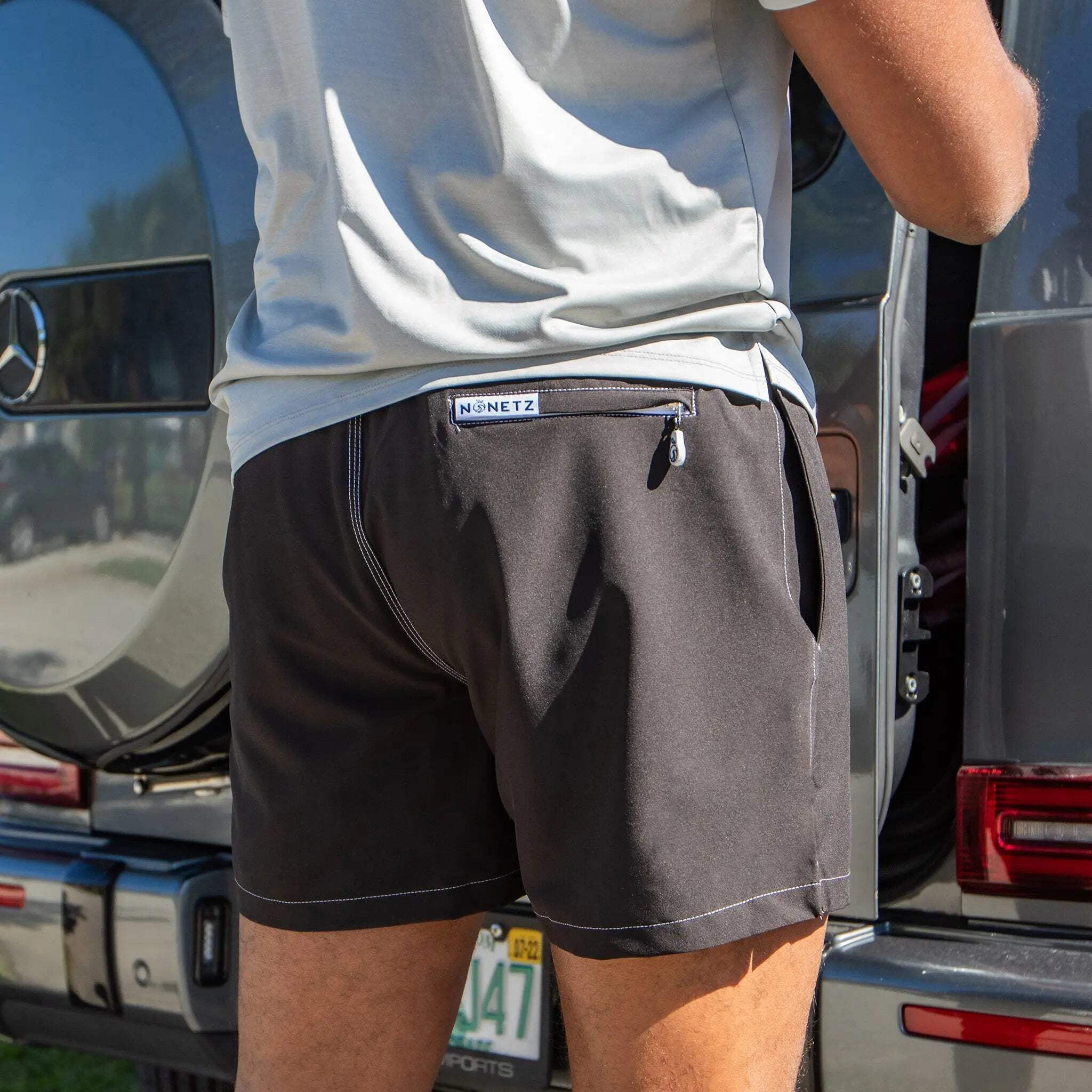 RETROMB NONETZ MEN'S RETRO SHORTS SLIM FIT FULLY LINED SWIM TRUNKS - TURQUOISE, Size: M, manufactured by SCAND-TEX.