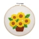 thumbnail image 1 of de inicio de de girasoles que incluye aro, marco, de manualidades de con de estampado para principiantes Girasoles 4 Gloria Aro de bordado, 1 of 9