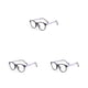 thumbnail image 3 of Qarigey Montura de gafas de lectura para mujer, monturas de gafas flexibles, montura redonda, gafas para miopía antiluz, montura morada/negra Type1 NO1, 3 of 6