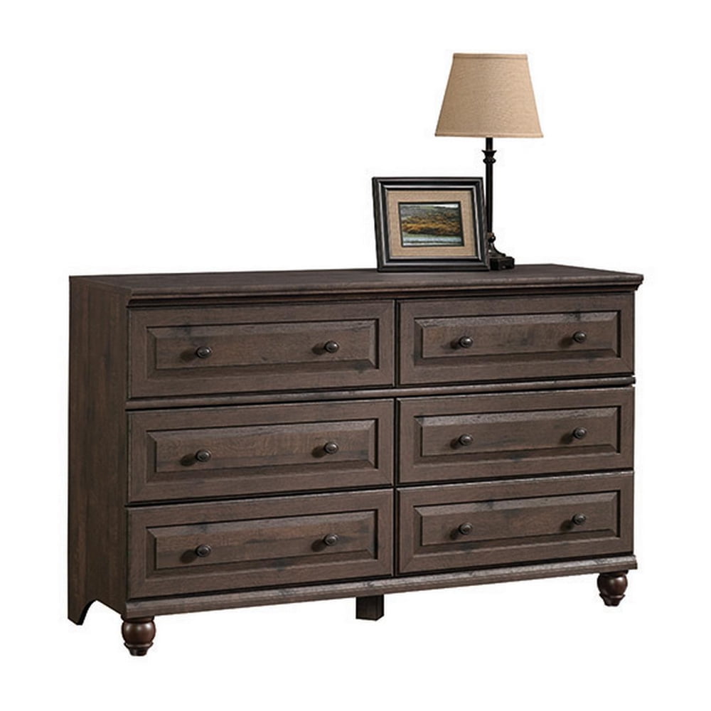Better Homes and Gardens Crossmill 6 Drawer Dresser, Coffee Oak Finish