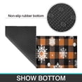 thumbnail image 6 of Orange and Black Plaid Christmas Snowflake Pattern Kitchen Rugs Sets Of 2,Anti Fatigue Kitchen Mat Rugs Non Slip Washable,Decorative Kitchen Floor Mats for Kitchen,Sink,Laundry,17"x30"+17"x47", 6 of 7