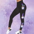 thumbnail image 2 of Arlun Mardi Gras Shiny Print Leggings for Women High Waist Tummy Control Yoga Pants New Carnival Patterned Tights Lifting Slim Fitting Sports Fitness Casual Pants 7-Purple L, 2 of 4