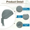 thumbnail image 3 of Uxcell Sweat Wicking Cap Dew Rags Skull Cap Football for Men Light Gray, 3 of 4