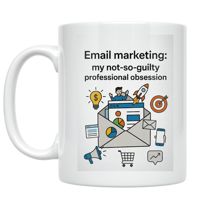 Email Marketing Professional Obsession - Marketing Enthusiast - 11 oz Ceramic Coffee Mug