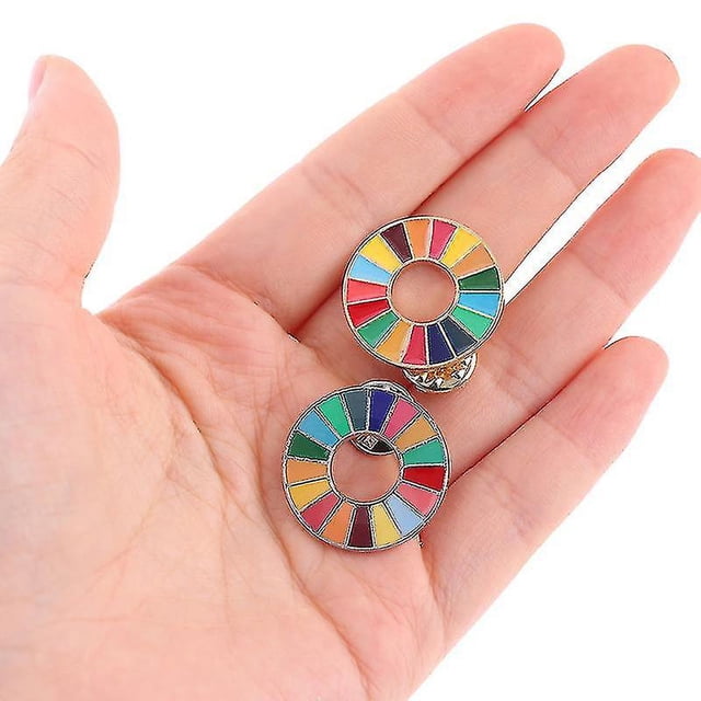 Enamal Broche Objectifs de Développement Durable 17 Couleurs United Nations Sdgs Pin