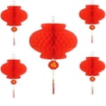 thumbnail image 3 of FRCOLOR Lanternes 60 Pcs Lanternes en Papier Plastique Rouges Lanternes Rondes en Papier Plastique Lanternes Chinoises Pliables en Plastique Lanternes Suspendues Festives,5.12"X5.12"X7.87 Pouces, 3 of 4