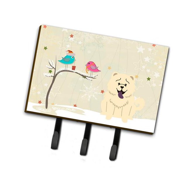 Christmas Presents Between Friends Chow Chow White Leash or Key Holder
