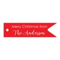 thumbnail image 1 of 100 PCS Personalized Family Name Merry Christmas Wishes Gift Tags Custom Made Hang Paper Tags, 1 of 1