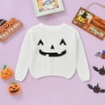 thumbnail image 2 of Gibobby Boys and Girls' Uniform Cotton Crew-Neck Sweaters Long Sleeve Pullover Knit Sweater,White,3-4 Years, 2 of 7