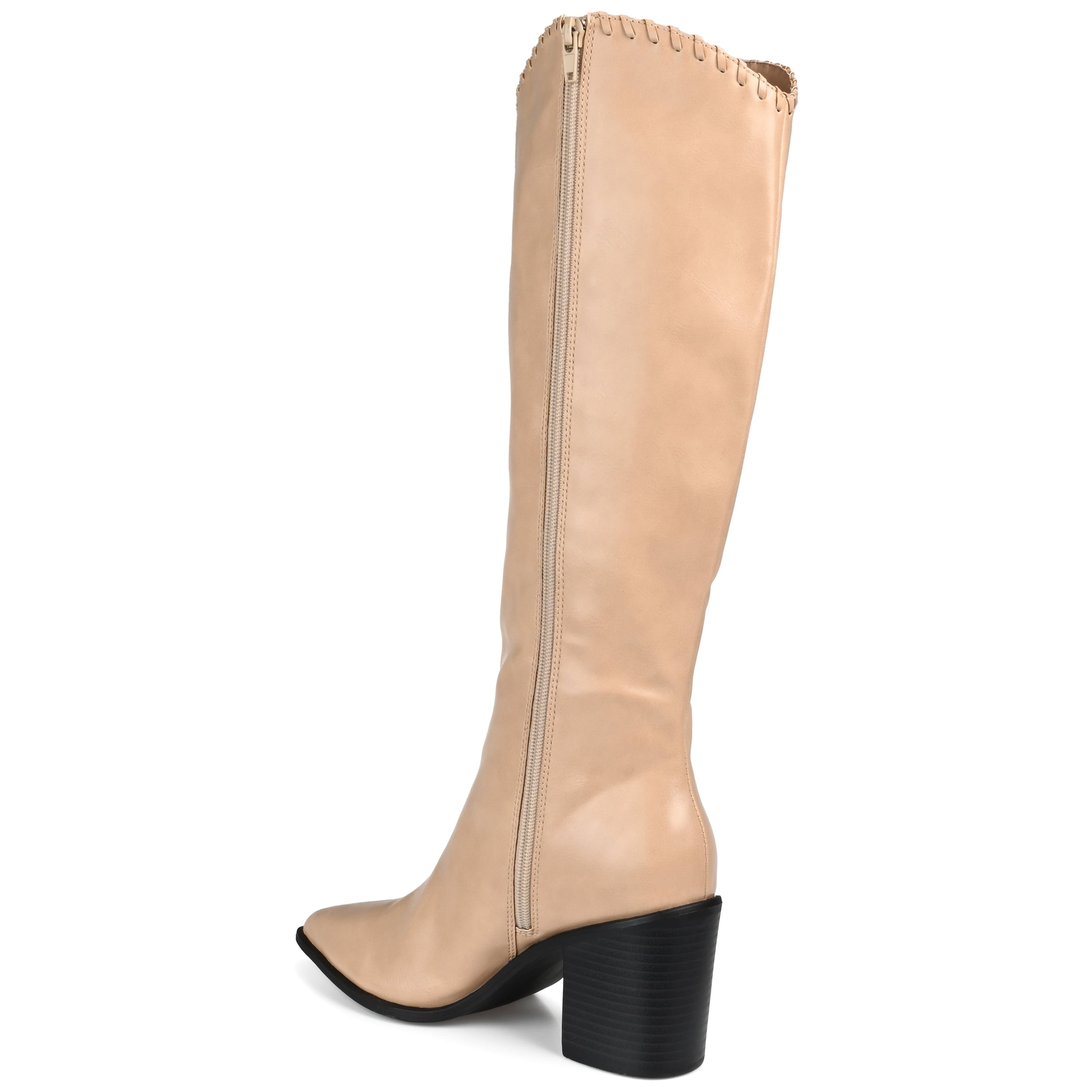Journee Womens Daria Extra Wide Calf Stacked Heel Knee High Boots