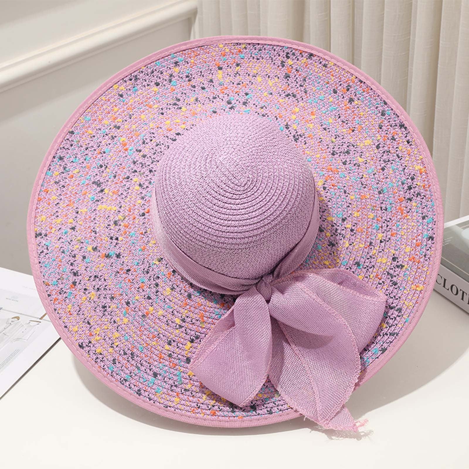 HARVE BENARD Wide Brim Sun Vintage Hat Purple Pink SD20 Fuchsia/purple/silver Wide-brim Sinamay Hat – Kentucky  main image 4