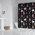 thumbnail image 2 of Ballerina Princess Swan Pattern Shower Curtain 84"x72" ,Bathroom Decorative Shower Curtains Set with 12 Hooks,Modern Waterproof Washable Shower Curtain, 2 of 6