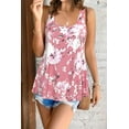 thumbnail image 2 of FLYCURVY Plus Size Tank Tops with Built in Bras for Women Sleeveless Casual Floral Print Cami, 2 of 7