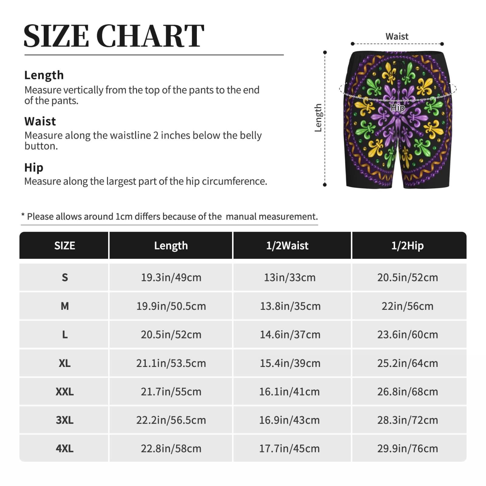 thumbnail image 6 of Naloa Mardi Gras5 Men's Short Pajama Pants, Lounge Comfort Shorts with Elasticized Waistband and Side Pockets - 3X-Large, 6 of 9