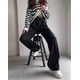 thumbnail image 4 of Pantalones de Traje de Pierna para Mujer, Pantalones Largos Informales de Negocios con Cintura Holgada y Corte Holgado Negro S, 4 of 9