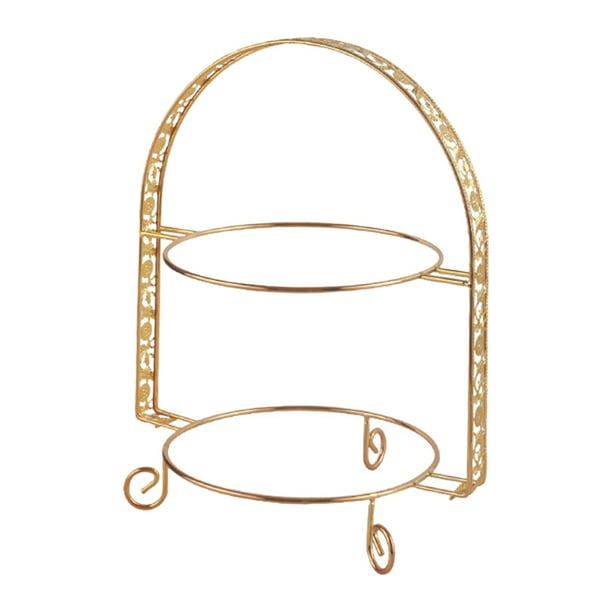 Soporte para pasteles de 2 niveles sin plato, soporte para postres, estante decorativo para postres de frutas, decoración del hogar