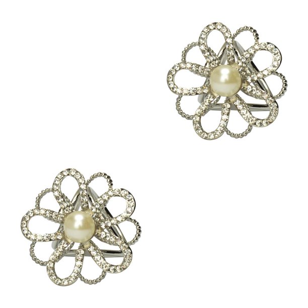 Jumpingount Bufanda anillo elegante chal Clip oro plata bufandas hebilla con diamantes de imitación moderno Heronsbill estilo regalos para mujeres Type2 NO2