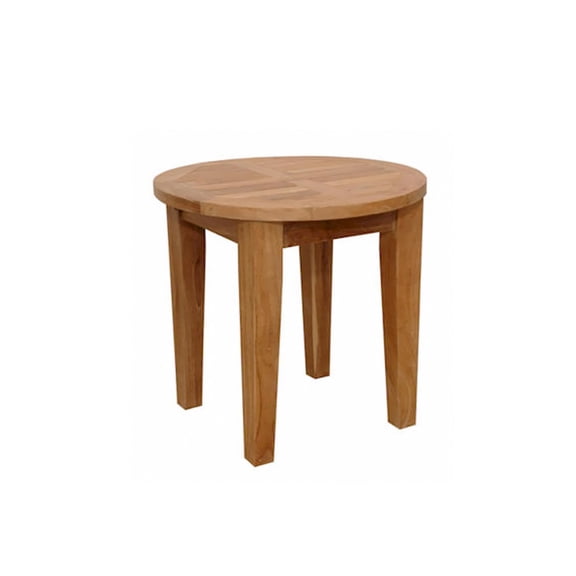Anderson Teak Brianna 20" Round Patio End Table in Natural