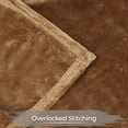 thumbnail image 5 of BNM Solid Fleece Plush Fluffy Blanket, Throw, Sepia, 5 of 6