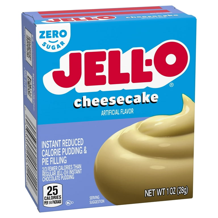 24 pack) Jell-O Cheesecake Artificially Flavored Zero Sugar