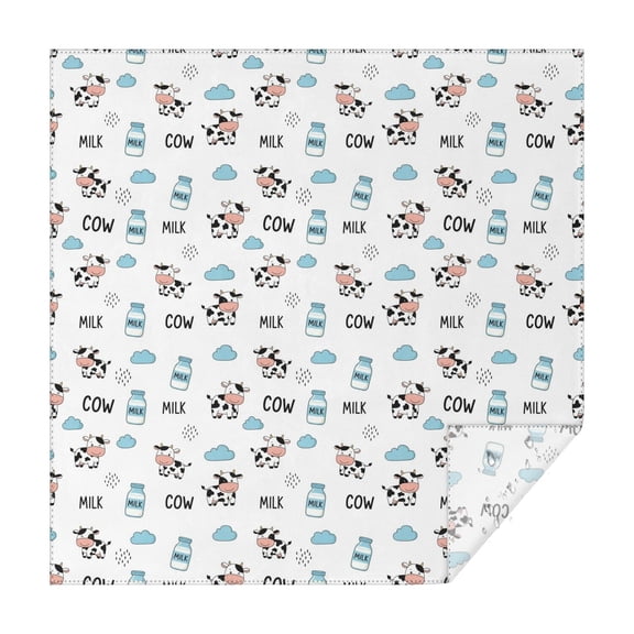 White Cow Milk Cow Pattern Square Tablecloth,Waterproof Square Table Cover,Wipeable Spillproof Washable Table Cover for Home Kitchen Party Decor 42"X42"(107x107cm)