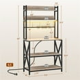 thumbnail image 2 of Yaheetech 5 Tier Industrial Kitchen Baker's Rack with Power Outlets, Gray, 2 of 8