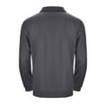 thumbnail image 5 of Polo Shorts for Men Long Sleeve Button Tees Shirts Slim Fit Grey Men Shirt, 5 of 8