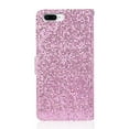 thumbnail image 2 of Allytech Wallet Glitter Case for Apple iPhone 8 Plus/ iPhone 7 Plus, Bling Glitter Faxu Leather Folding Stand Credit Cards Slots Shock-Absorbing Anti-slip Case Cover, Pink, 2 of 9