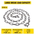 thumbnail image 3 of VEVOR Anchor Chain, 6' x 5/16" Stainless Steel Chain, 3/8" Anchor Chain Shackle, 7120lbs Anchor Lead Chain Breaking Load, 9460lbs Anchor Chain Shackle Breaking Load, Anchor Chain for Small Boats, 3 of 9