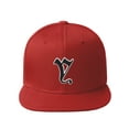 thumbnail image 2 of Daxton Classic Snapback Old English A to Z Numbers Initials Flat Bill Visor Cap-Red Hat, Letter Y, 2 of 3