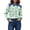 Mint Green, variant on Long Sleeve Tops for Women Casual Lapel Denim Stitching Pullover Sweatshirt Spring Fall Fashion Clothing