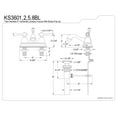 thumbnail image 2 of Kingston Brass KS3601BL 4 in. Centerset Bathroom Faucet, Polished Chrome, 2 of 2