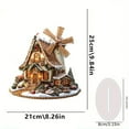 thumbnail image 3 of Christmas House Acrylic Desktop Decoration,Elegant Cute Wooden Gingerbread House with Base for Home Decors,Ideal Gift for Birthday, Anniversary, Valentine's Day Celebrations, 3 of 6